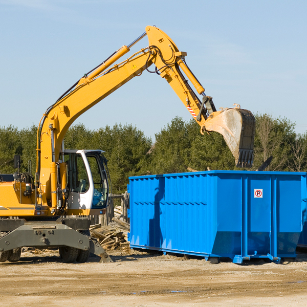 are there any restrictions on where a residential dumpster can be placed in Pope Valley California